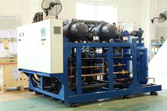 CO2 Supermarket Refrigeration Systems , Screw Compressor Rack Refrigeration