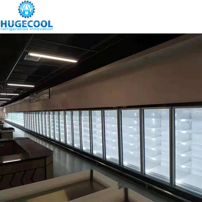 4 Door Display Walk in Cooler with Storage Area for Shop Scroll Compressor Technology