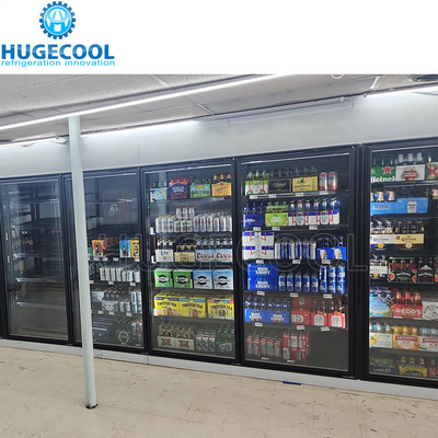 CE Certified Walk in Cooler Freezer Room with 2/3 Glass Pane and Customized Beer Cave