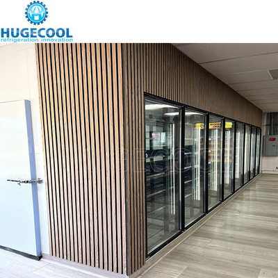 Distribution Walk in Cooler with 6 Inch PU Panel and No Heating Cooler Glass Door