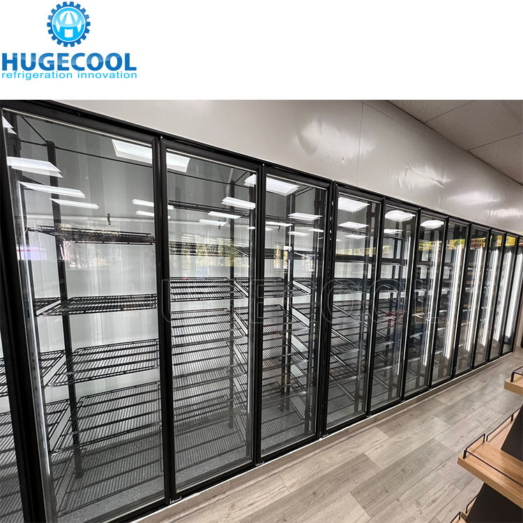 Customized Display Cold Room Walk in Cooler with Display Glass Doors