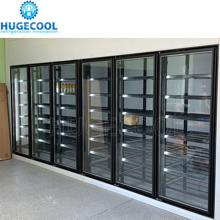 Walk in cooler with glass doors gas station cooler