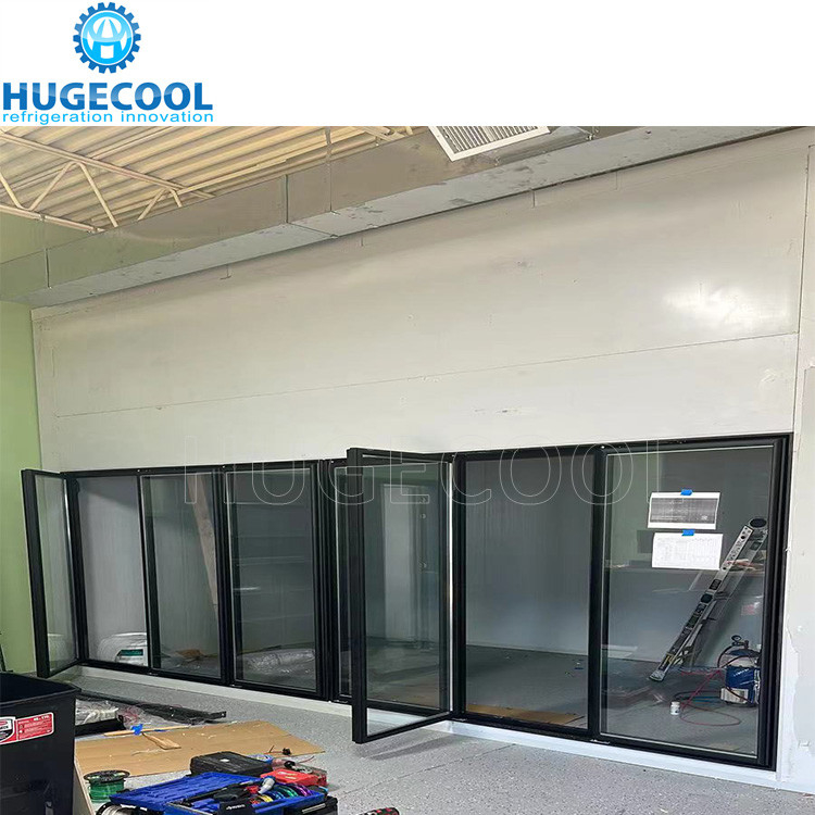 Walk in cooler with glass doors gas station cooler