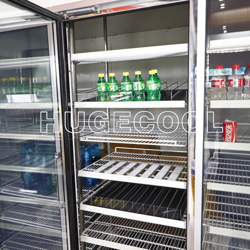 27X10X8 Foot 10 Glass Door Walk in Display Cooler featuring U Type Temperature -0.4f