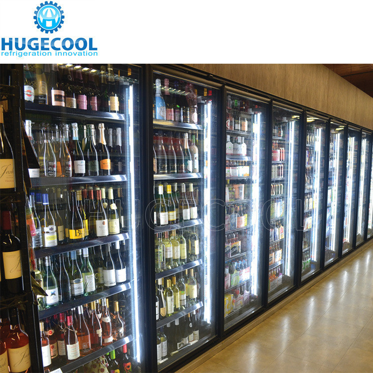 27X10X8 Foot 10 Glass Door Walk in Display Cooler featuring U Type Temperature -0.4f