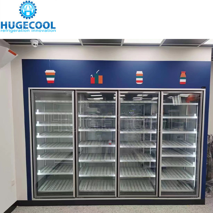 27X10X8 Foot 10 Glass Door Walk in Display Cooler featuring U Type Temperature -0.4f