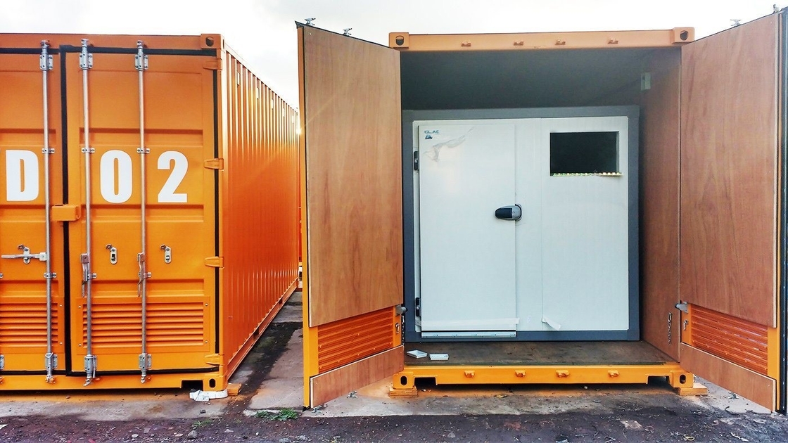 Temperature-Regulated Container Cold Room for Frozen Food Cooling Method Direct Cooling