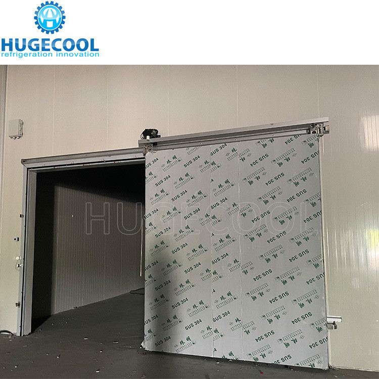 2*2.5m Walk in Cooler Manual Sliding Door with Ramp and Safety Device Escape Lock