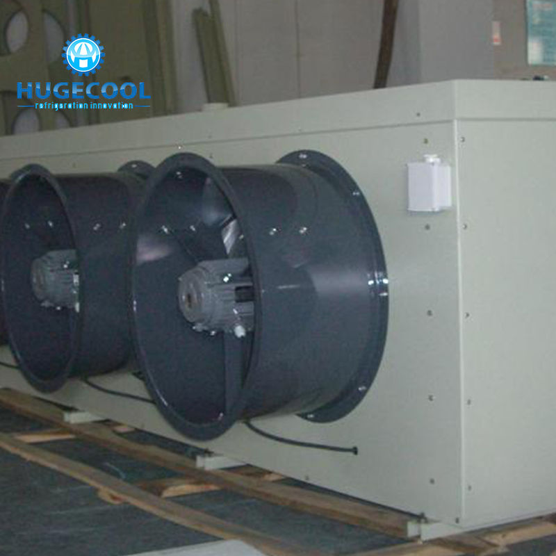 Refrigerant water heat exchanger evaporative air cooler for cold storage