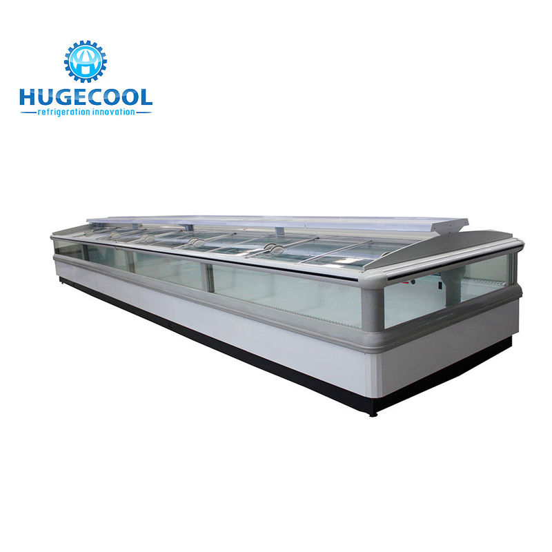 Electric Supermarket Refrigeration Equipment , Island Display Freezer